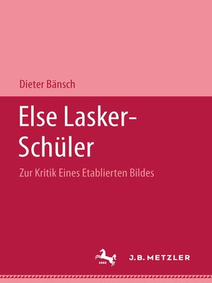 cover image of Else Lasker-Schüler